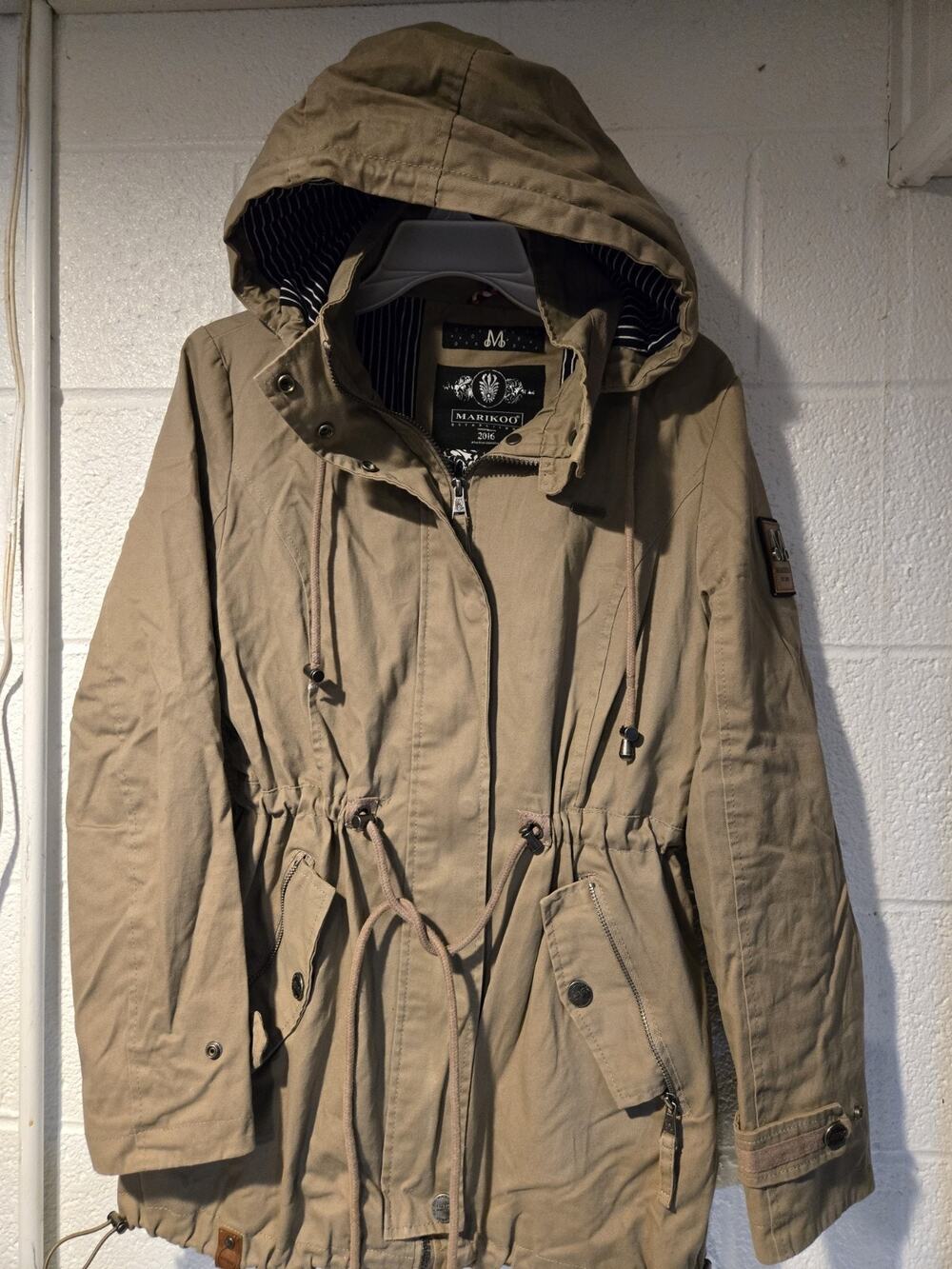 Marikoo Tan Jacket Womens Size L Used Good Condition